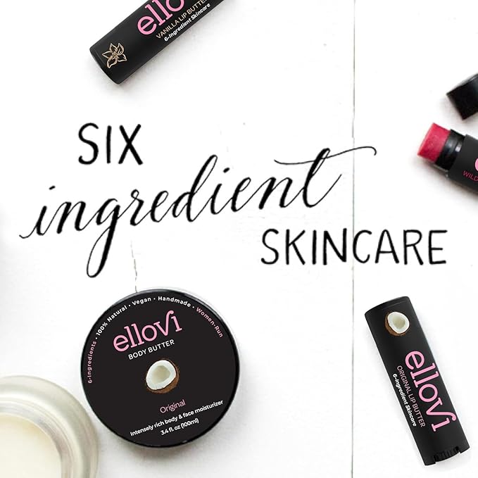 Natural Lip Butter Lip Balm - Original - Pure Enough to Eat - Made With Just 6 Vegan Ingredients - Moisturizing Lip Care for All Day Hydration (2-Pack)