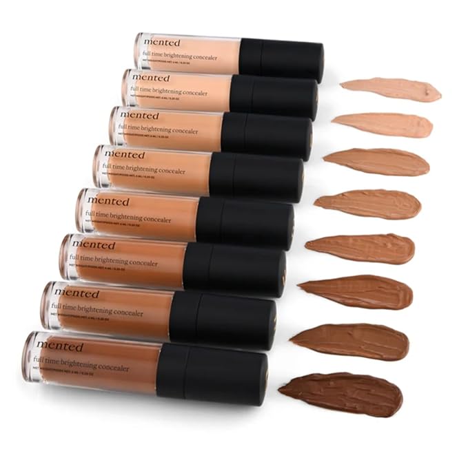 Mented Cosmetics Full-Time Eye Brightening Concealer for Women, Lightweight Full-Coverage Eye Makeup Concealer, Under Eyes Make Up Corrector, Blemishes & Contour, Peak Performance