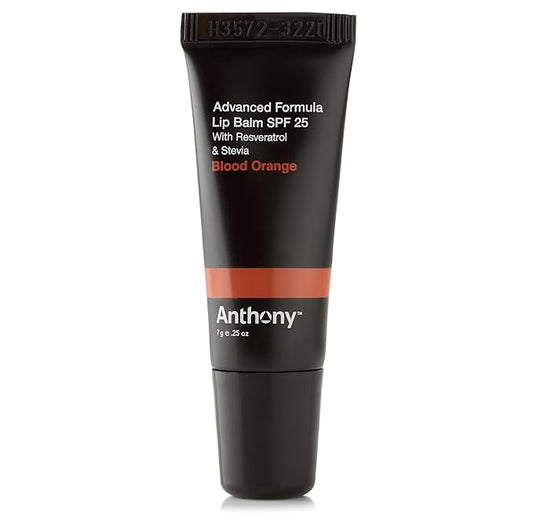 Anthony 25 SPF Lip Balm with Sunscreen for Lips – Contains Green Tea Extract, Shea Butter & Vitamin E – Moisturizing Repair Care Treatment for Chapped & Dry Lips – Blood Orange Flavor