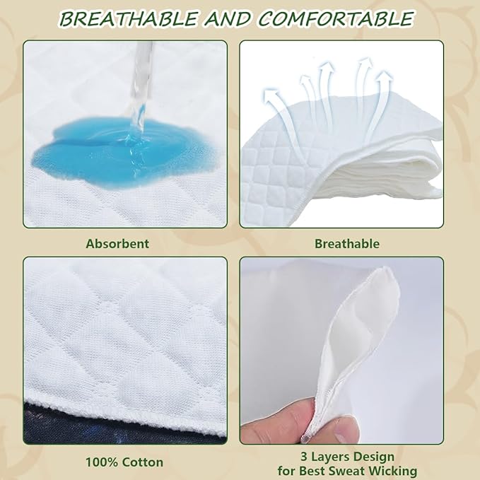 16 Pack Cotton Tummy Liners and Bra Liners Set for Sweat Rash Skin Folds Plus Size Women Sweating Supplies