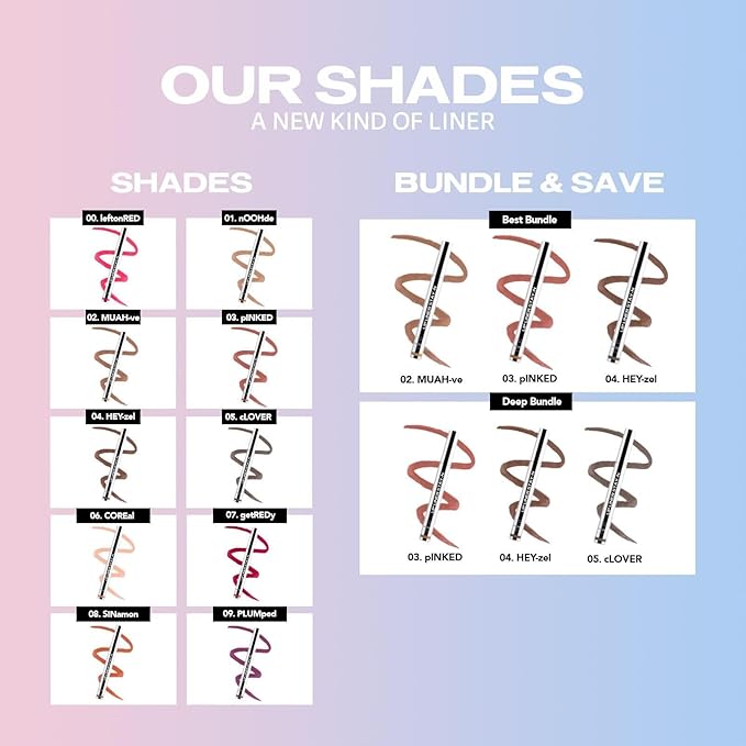 Sacheu Lip Liner Stay-N Peel Off Lip Stain — Long Lasting Matte Lip Tattoo Transfer Proof Lipstain Infused with Hyaluronic Acid & Vitamin E for All Skin Types — Vegan & Cruelty-Free, p-INKED