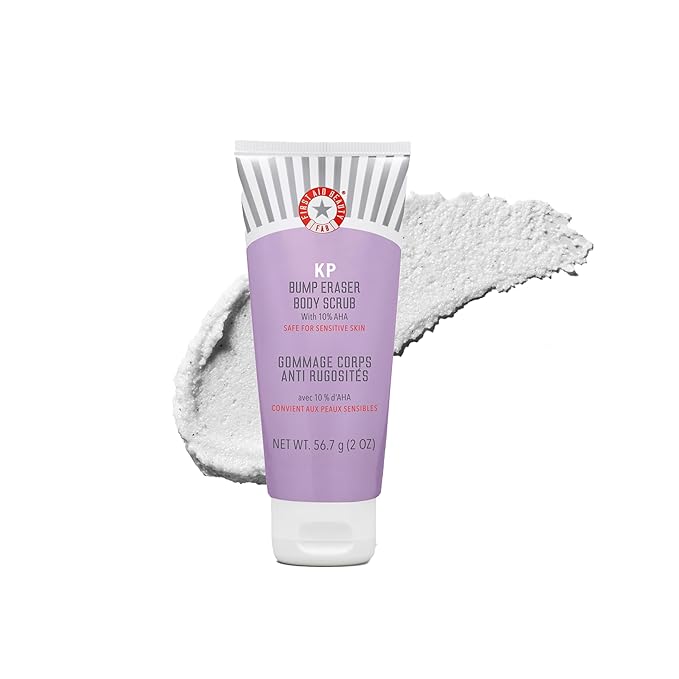 First Aid Beauty KP Bump Eraser Body Scrub Exfoliant for Keratosis Pilaris with 10% AHA 2 oz.