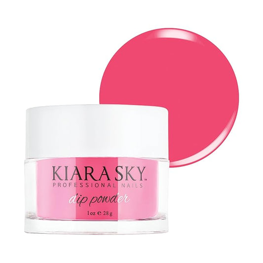 Kiara Sky Long Lasting Nail Dip Powder Pink Tones 1 oz, Back To The Fuchsia