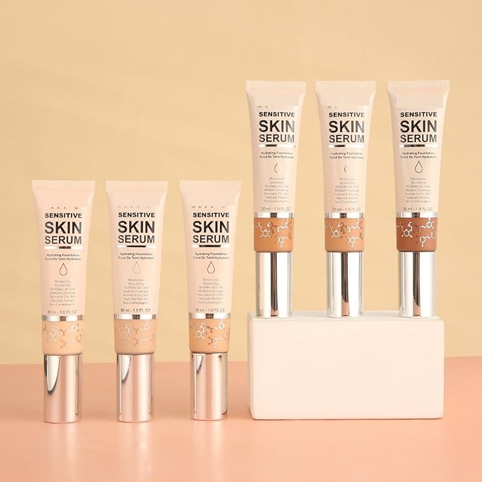 MAEPEOR Hydrating Foundation 6 Colors Full Coverage Liquid Foundation Naturally Mattle Oil-Control Foundation for All Skin Tone (02 Nude)