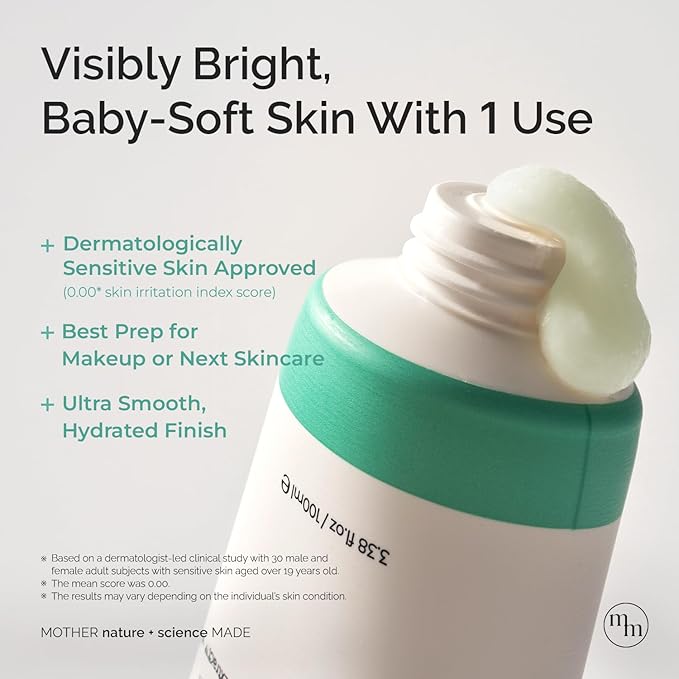 MOTHER MADE LHA Green Tea Exfoliating Aqua Peel Gel, Pore Care, Gentle Facial Exfoliator, Dead Skin Remover, Natural Cellulose for Peeling, Vegan, Korean Skincare, 2 Pack (100ml / 3.38 fl.oz)