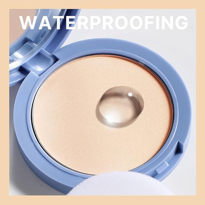 Oil Control Matte Perfection Face Pressed Powder, Matte Smooth Flawless Setting Powder Makeup, Polvo Compacto De Maquillaje, Waterproof Long Lasting, Cruelty Free, 0.35Oz(10 Porcelain, 1)