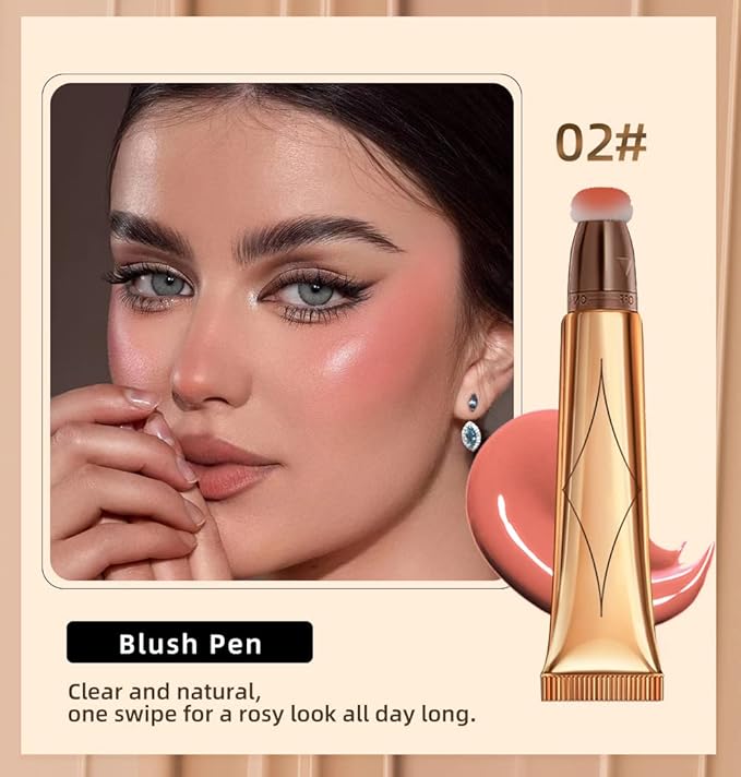 Liquid Blush Beauty Wand, Face Concealer Contouring With Halo Glow Liquid Filter Long Lasting & Smooth Matte Finish Liquid Illuminator Makeup Stick (03 Cherry Red)