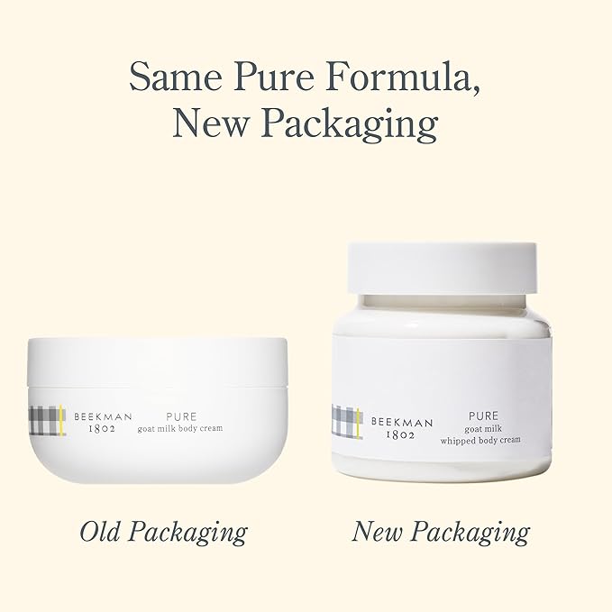 Beekman 1802 Whipped Body Butter Cream with Goat Milk - Deeply Moisturizes, Softens Skin - Natural & Gentle for All Skin Types - Non-Greasy, Cruelty-Free, 8 oz