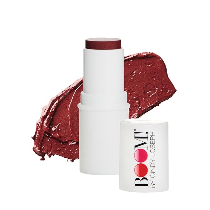 BOOM Beauty Boom Stick Berry: 3-in-1 Cream Blush Stick for Eyes, Lips & Cheek, Long-Wearing Blendable & Building Color Vegan Lipstick Pen for All Skin