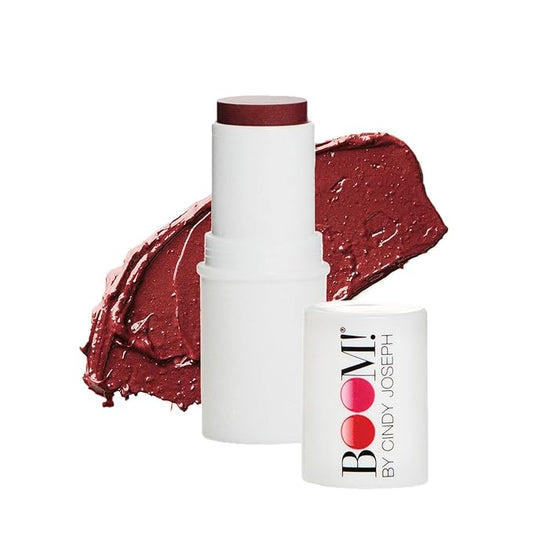BOOM Beauty Boom Stick Berry: 3-in-1 Cream Blush Stick for Eyes, Lips & Cheek, Long-Wearing Blendable & Building Color Vegan Lipstick Pen for All Skin