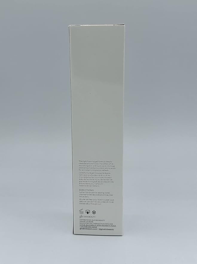 Glo Skin Beauty Hydra-Bright AHA Cleanser | Foaming Gel Cleanser Removes Makeup, Gently Exfoliates, Hydrates and Brightens Skin (6.7 Fl Oz)