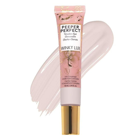 Winky Lux Peeper Perfect Under Eye Concealer, Makeup & Eye Brightener, Full Coverage Concealer for Dark Circles, Color Corrector & Eye Primer, With Collagen, Hyaluronic Acid & Vitamin E (Very Fair)