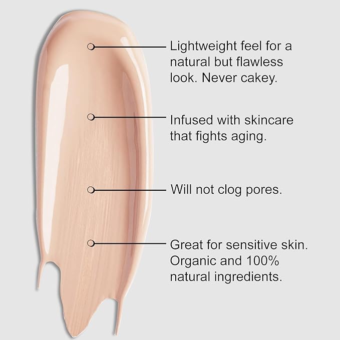 Organic Aloe-Based LUX Liquid Foundation, Natural Vegan Gluten-Free Made in USA, Cream