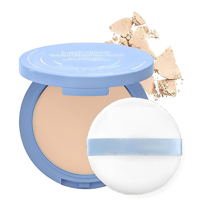 Maycheer Face Powder, Maycheer Lasting Waterproof Face Powder - Oil Absorbing Powder for Face, Lasting and Waterproof (02# NATURAL BEIGE, 0.35 Ounce)