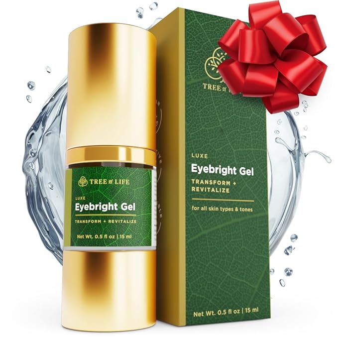 Tree of Life Beauty Anti-Aging Eye Treatment Gel Cream to Hydrate Dark Circles and Reduce Puffiness, Bags and Wrinkles, Luxe Eyebright Gel with Amino Acids