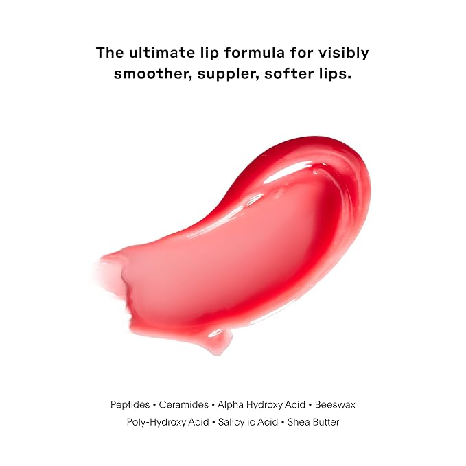 U Beauty The PLASMA Tinted Lip Compound Anti-Wrinkle & Anti-Aging Treatment - Shimmery Plumping Lip Gloss with Hyaluronic Acid, Shea Butter, Salicylic Acid & Peptides to Deeply Hydrate,Rose- 15 mL