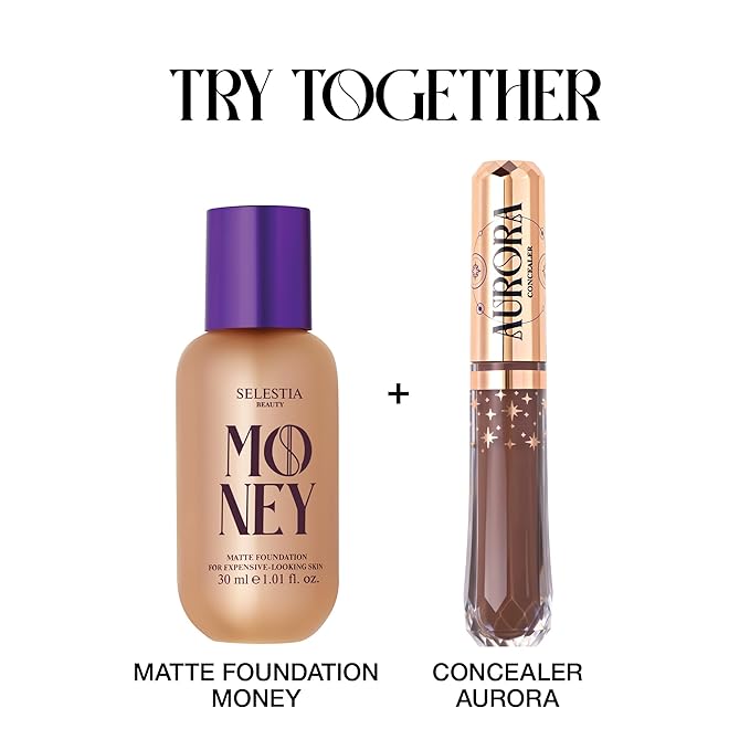Matte Foundation Money - Long-Lasting Makeup Foundation with Flawless & Buildable Coverage - Liquid Foundation for All Skin Types (Mocha)