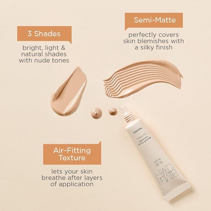 Hanskin New Blemish Cover Full Coverage Concealer, Semi Matte Creamy Formula, Flawless Finish, Korean Cosmetic [Light/12g]