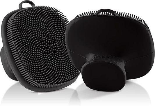 VWMYQ Face Scrubber 2 Pack Face Scrubber Silicone Face Scrubber for Men Facial Cleansing Brush Silicone Face Wash Brush Manual Waterproof Cleansing Skin Care Face Brushes for Cleansing and Exfoliating