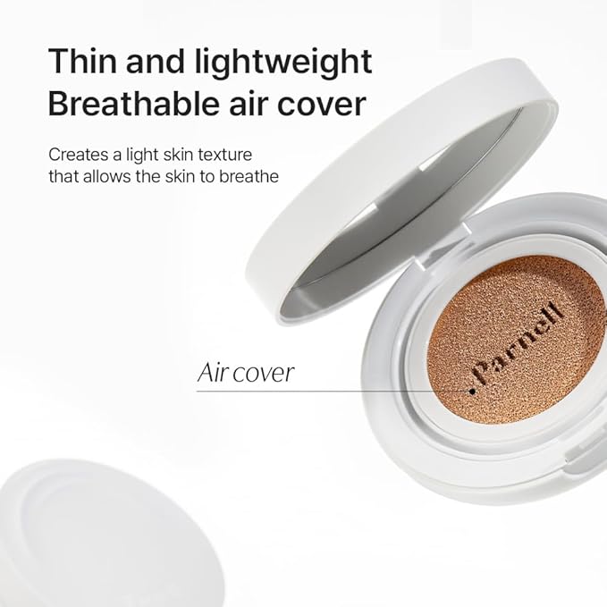 Parnell Cicamanu Serum Cushion 51C Suede 0.52 fl oz | Hydrating Serum Foundation for Soothing, Pore Blurring & Radiant Glass Skin | Lightweight Korean Cushion for Sensitive Skin | K-Beauty