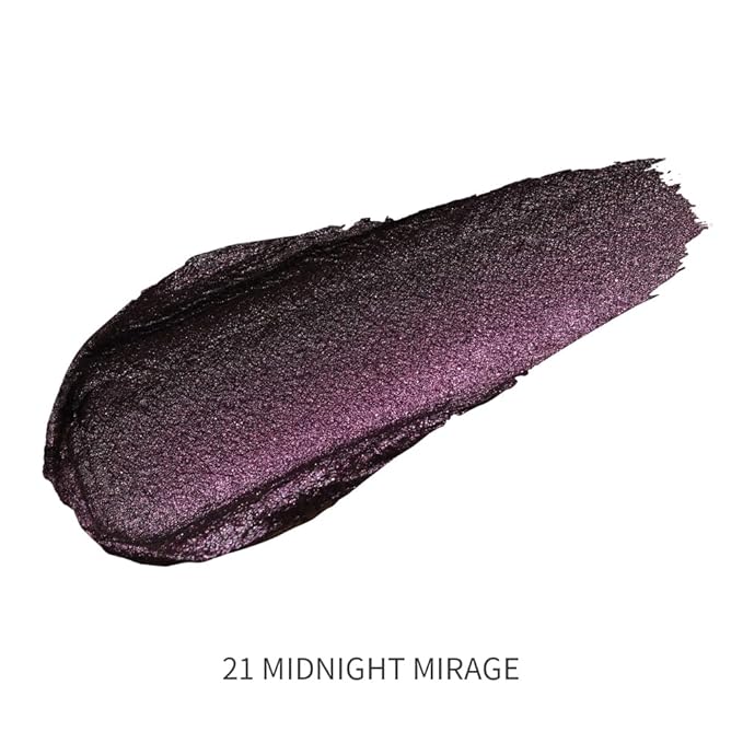 Oulac Metallic Black Lipstick for Women, High-Impact Lipcolor with Moisturizing Creamy Formula, Vegan & Cruelty-Free, Full-Coverage Matte Lipstick, Midnight Mirage (21)