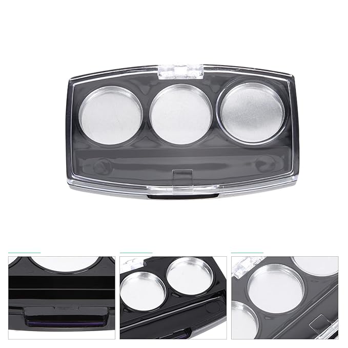 10Pcs Empty Magnetic Eyeshadow Palette Empty Eyeshadow Pans Containers Eyeshadow Palettes 3 Grids Makeup Pans Cosmetic Pans Eyeshadow Makeup Containers for Women Girls