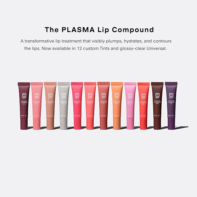 U Beauty The PLASMA Tinted Lip Compound Anti-Wrinkle & Anti-Aging Treatment - Shimmery Plumping Lip Gloss with Hyaluronic Acid, Shea Butter, Salicylic Acid & Peptides to Deeply Hydrate,Poppy- 15 mL