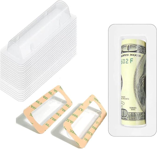 WESAPPINC Clear Chapstick Pouch Plastic Lip Balm Pouches for Gift Cards & Money Cards,Lip Balm Plastic Cover with Adhesive (35PACK)