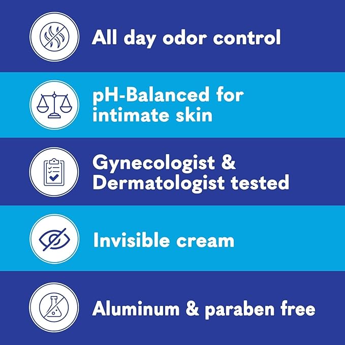 Summer's Eve, Whole Body Deodorant for Women, Ultimate Odor Control, Aluminum Free Deodorant, 3 Fl Oz + Daily Feminine Wipes with Boric Acid, Removes Odor, On-the-go Body Wipes with pH Balance, 12 ct