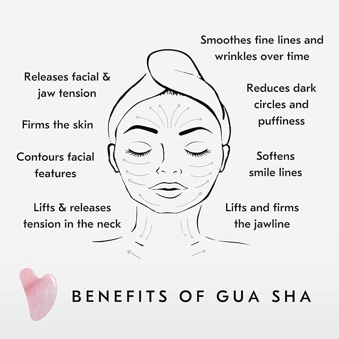 Mount Lai Rose Quartz Gua Sha Facial Tool – The Stone of Graceful Radiance – 100% Genuine Rose Quartz Stone Face Sculpting Tool for Lymphatic Drainage, Puffiness Reduction & Graceful Beauty