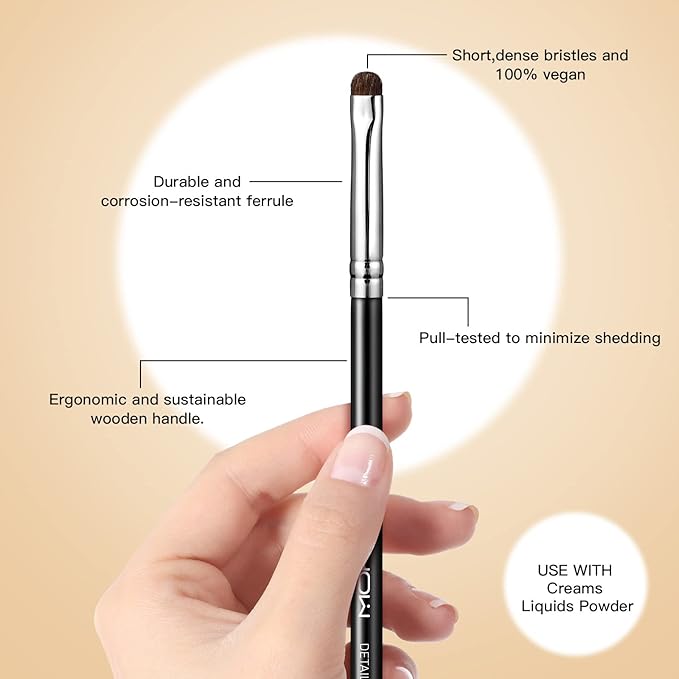 EIGSHOW Concealer Brush, Detail Shader Makeup Brush for Blending Eyeshadow, Concealing Small Blemishes and Imperfections - Precision Application (E867)