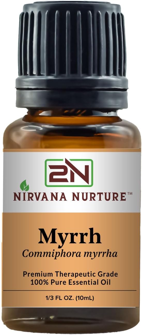Myrrh Essential Oil 100% Pure Premium Therapeutic Grade, Undiluted - Aromatherapy Diffuser for Calm and Relaxation, Skin Care, Hair Care