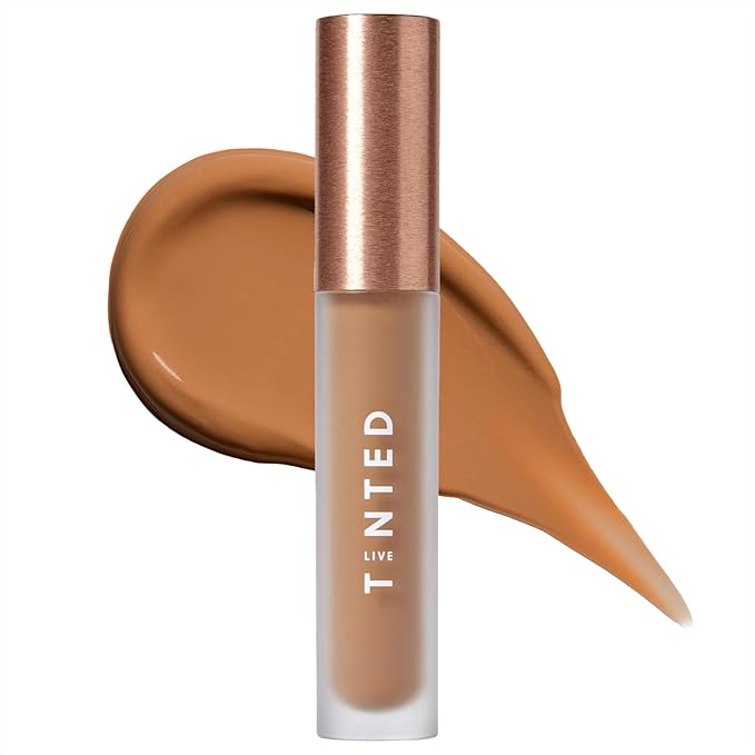 Live Tinted Hueskin Serum Concealer - Medium-to-Full Coverage Concealer with Niacinamide, & Hyaluronic Acid for Dark Circles, Fine Lines & Wrinkles, Buildable Long-Lasting Formula, 0.35 oz Shade 8