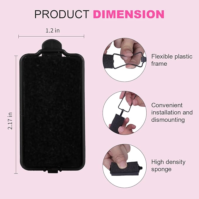 36 Pieces Soft Foam Hair Curlers - Flexible Sleeping Curlers for Hair Styling (1.2inch, Black)