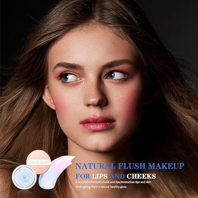 Color Change Blush Clear Liquid Blush Cream Moisturizing Blusher Halo dyeing naturally Blush Rouge Multi-use Makeup Cream For Cheeks Face Lips Waterproof Blush Gel Lip Oil (#3)