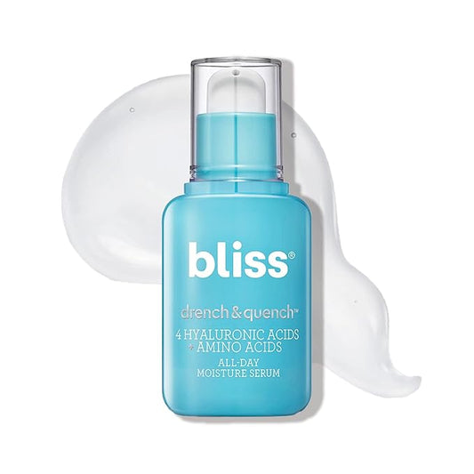 Bliss Skincare Serums Collection – Brightening, Hydrating, Clarifying & Anti-Aging Face Serums for All Skin Types, Vegan & Cruelty-Free (1 Fl Oz, 06 - Hyaluronic Acid Super Serum)