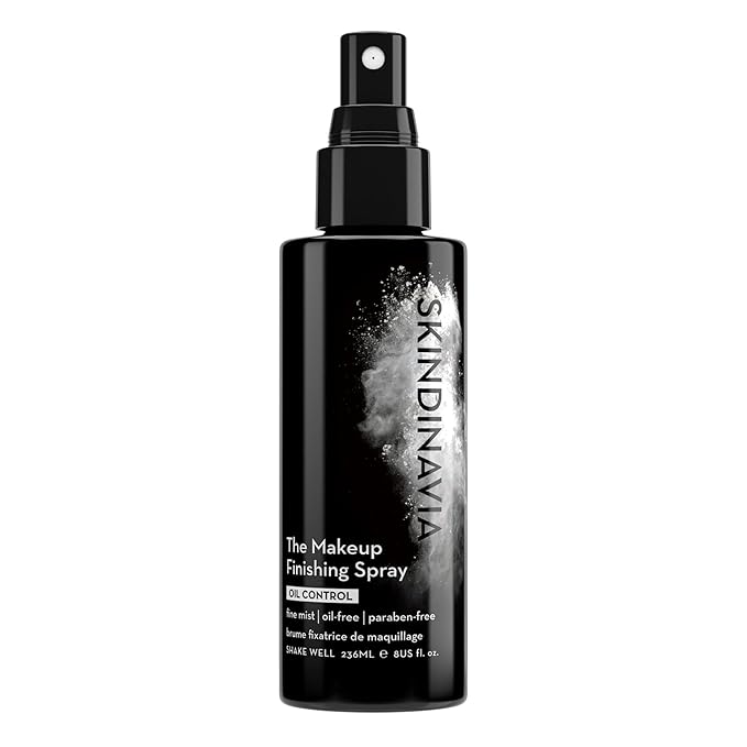 Skindinavia The Makeup Finishing Spray, Oil Control Makeup Setting Spray, All-Day Wear, Long-Lasting Up to 16+ Hours, Heat-Resistant & Waterproof, Fine Mist, 8.0 Oz