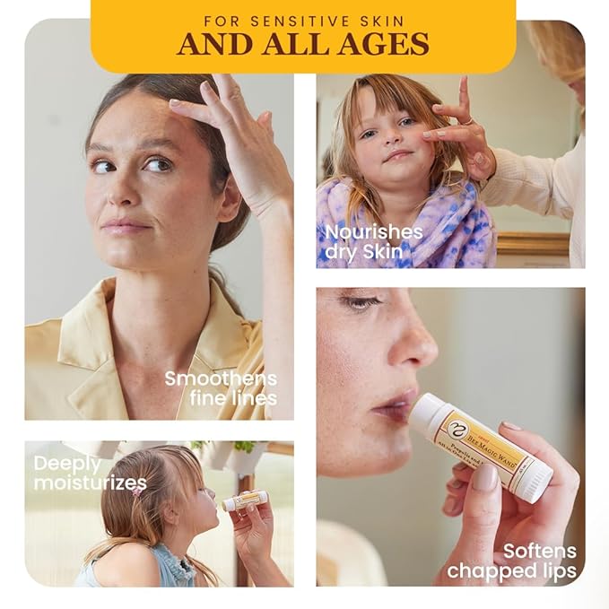 Medicine Mama's Apothecary Sweet Bee Magic Wand All in One Lip and Face Balm,1.95 Ounces ,3 Count