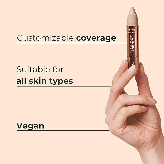 M. Asam MAGIC FINISH Perfect Blend Concealer Fair (0.1 Oz) - concealer perfects & conceals blemishes & imperfections, make-up with adjustable coverage & instant blur effect, vegan