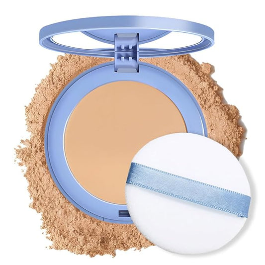 Oil Control Matte Perfection Face Pressed Powder, Matte Smooth Flawless Setting Powder Makeup, Polvo Compacto De Maquillaje, Waterproof Long Lasting, Cruelty Free, 0.35Oz (03 Pure Beige)