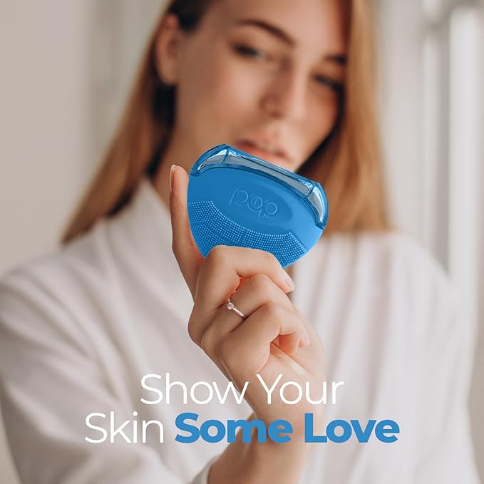 Pop Sonic Strawberry 3 in 1 Skin Exfoliating Cleanser Clean Massage Exfoliate (Blue)