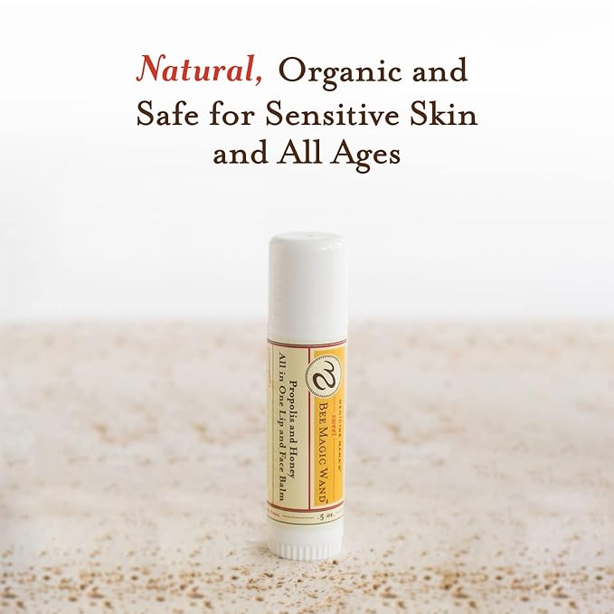 Medicine Mama's Sweet Bee Magic Organic Lip Balm Chapstick, 0.65 oz, 2 Count