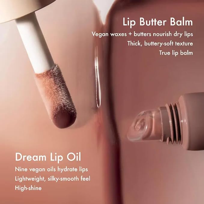 Summer Fridays Dream Lip Oil - Tinted Lip Oil with Moisturizing Sheer Coverage, High-Shine and Deep Hydration - Non-Sticky Formula for Long-Lasting Softness - Warm Beige (0.15 Oz)