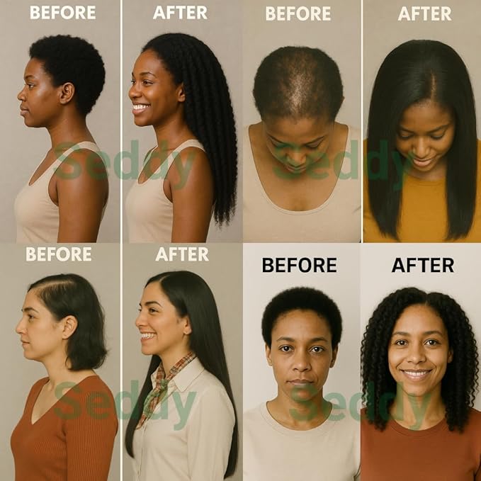 Seddy Hair Growth & Strengthening Oil with Caffeine, Rosemary, Castor, Biotin, Peppermint, Argan & Jojoba Oils - 1.7 Fl. Oz (Pack of 1)