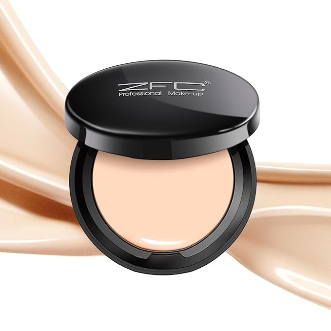 Foundation Makeup Concealer, Medium-to-Full Coverage Foundation Cream, Long Lasting Waterproof Up to 12HR Hybrid Setting Powder