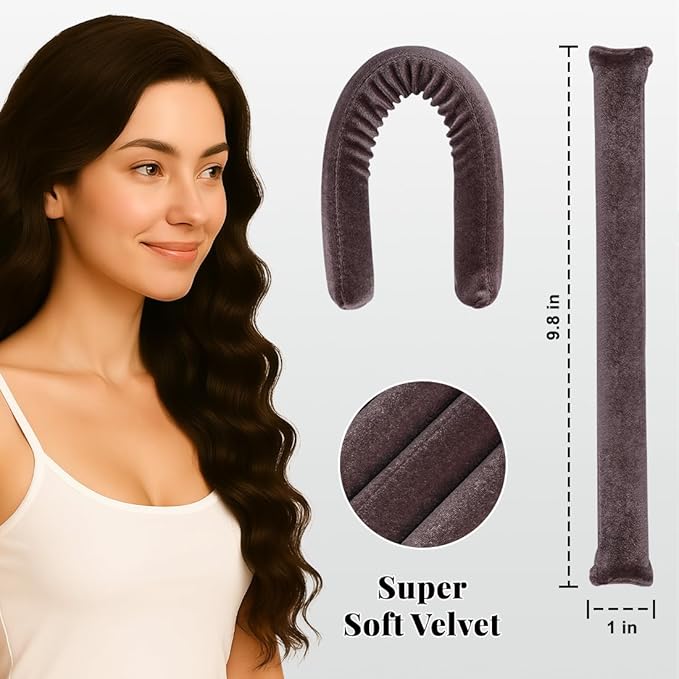 6-Pack Heatless Hair Curlers for Overnight Curls – Soft Flexi Rods for No Heat Styling, Comfortable Hair Rollers to Sleep In for Women, Heatless Curling Rod Set for Natural Waves