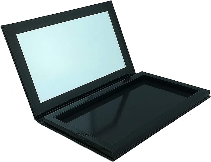 JUVITUS Large Empty Makeup Palette with Mirror and 20 Metal Stickers for Customizing Eyeshadows, Highlighters, and Blushes