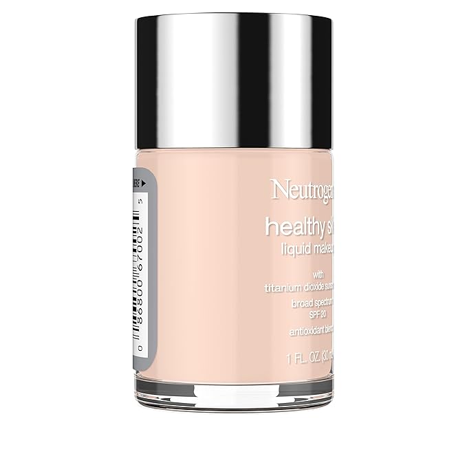 Neutrogena Healthy Skin Liquid Makeup Foundation with Broad Spectrum SPF 20 Sunscreen, Medium Coverage Foundation with Nourishing Pro-Vitamin B5, Natural Ivory 20, 1 fl. oz