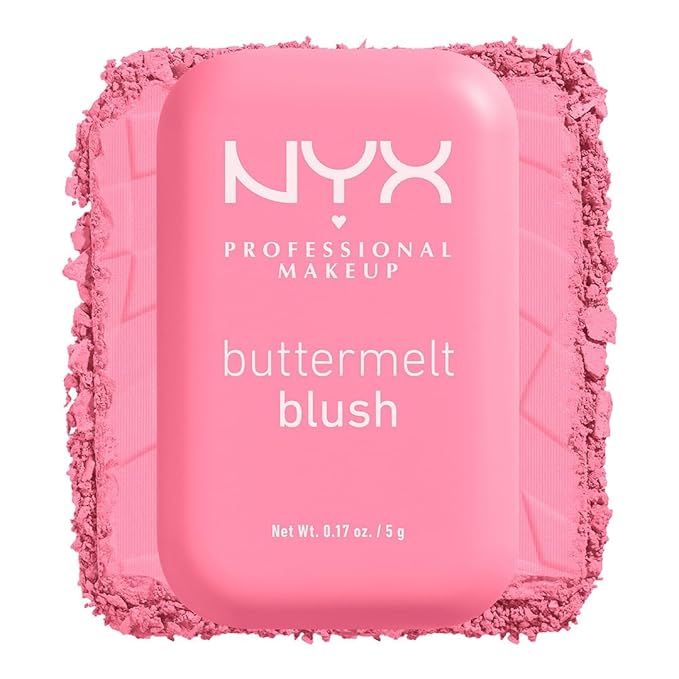 NYX PROFESSIONAL MAKEUP Buttermelt Powder Blush, Fade and Transfer-Resistant Blush, Up to 12HR Make Up Wear, Vegan Formula - Butta Together