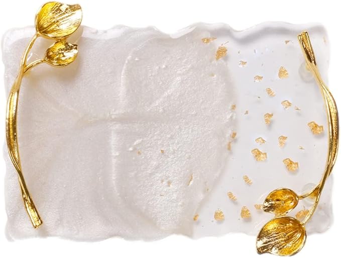 2023 Retro Nail Art Palette, Nail Painting Mixed Color Palette with Leaves Handle, Nail Holder Gel Color Makeup Display Board Pallet (White)